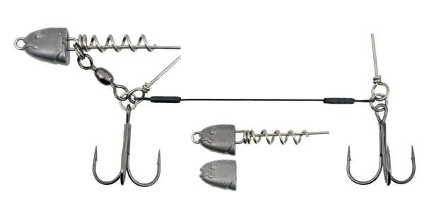 KONGER Swimbait System Double Stinger 2/0 12cm 27kg Exchangeable Weighted 5.10.15g Spinning System