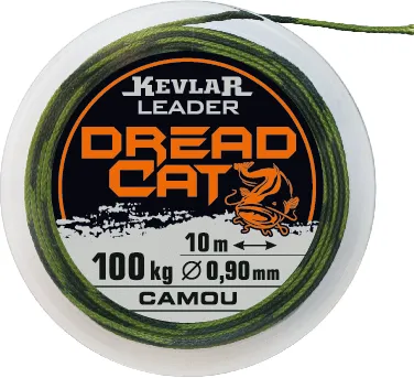DREADCAT Catfish Leader Kevlar Camou 100kg/0,90mm 10m Dread Cat