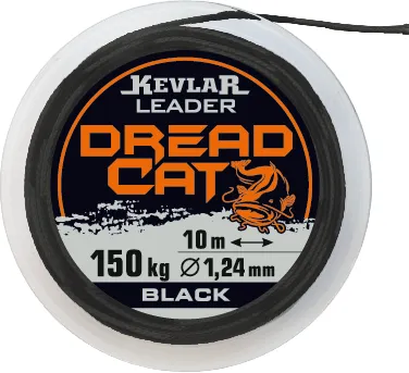 DREADCAT Catfish Leader Kevlar 100kg/0,90mm Black 10m Dread Cat