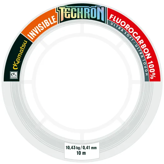KAMATSU Techron Fluorocarbon 100% Hard Spinning Invisible 0.41mm/10m