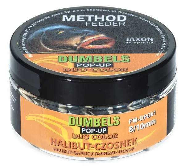 JAXON DUMBELS DUO COLOR POP-UP METHOD FEEDER HALIBUT/GARLIC 30g 8/10mm
