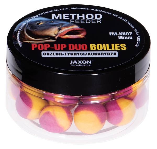 JAXON POP-UP DUO-BOILIES METHOD FEEDER TIGERNUTS/SWEATCORN 40g 16mm